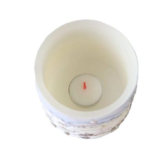 Tea light Latern with 3D illustration of JOSEF LADA "Chidren's fun", Glassor