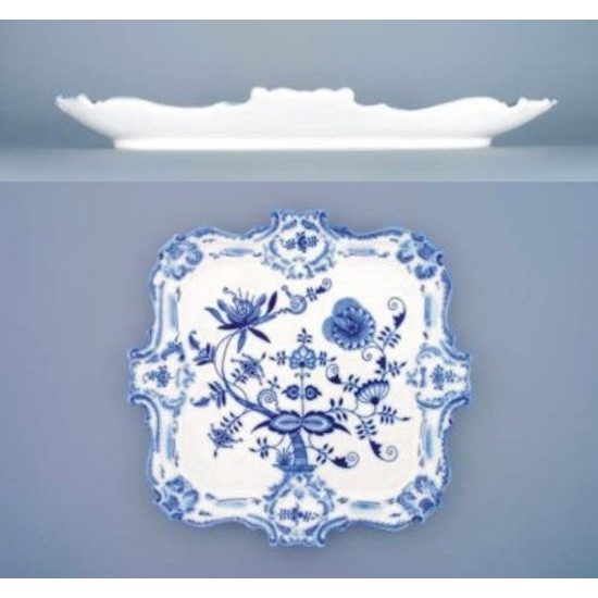 Tray embossed 35 x 35 cm, Original Blue Onion Pattern