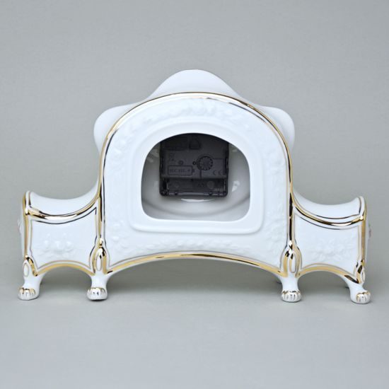 Empire style clock Komtesa 27 x 9 x 17 cm, White plus Gold, Clocks