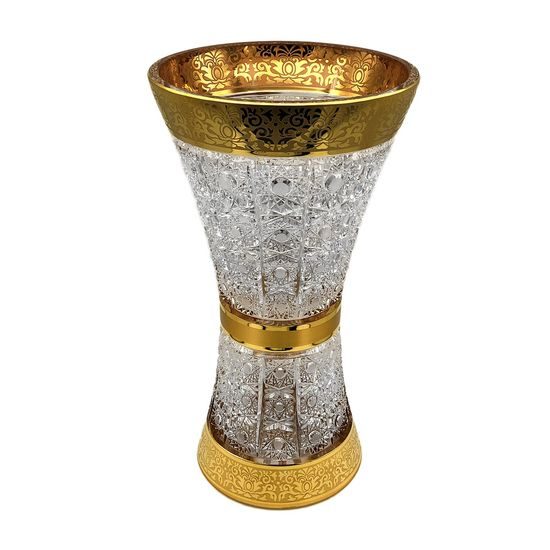 Crystal Vase "X" Gerbera, h: 30,5 cm, Gold, Ales Zverina - AZ Design