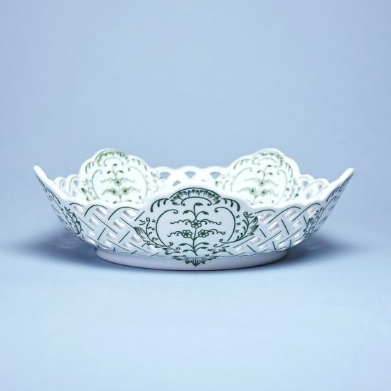 Bowl pentagonal perforated 19 cm, Original Green Onion pattern