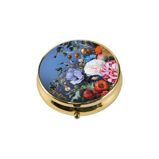 Pillbox Summer Flowers 5 / 5 / 1.5cm, metal, Jan Davidsz de Heem, Goebel
