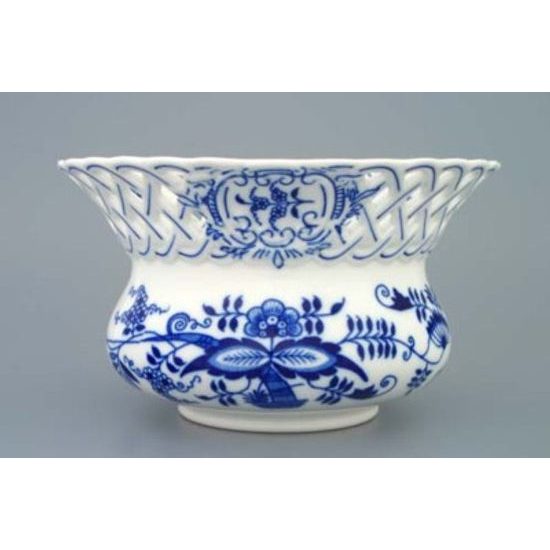 Flower pot perforated 11 cm, Original Blue Onion Pattern