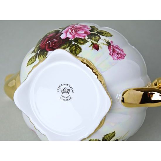 Tea pot 1,2 l, Cecily roses, Carlsbad porcelain