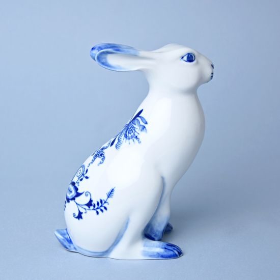 Zajíc sedící 17 cm, Cibulák, originální z Dubí