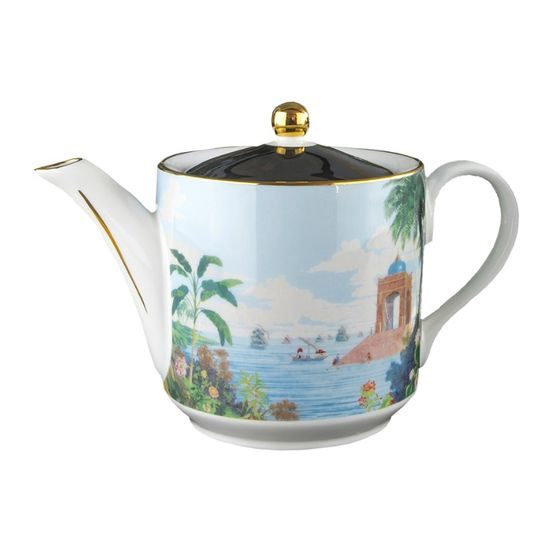 Bleinheim Palace - Tea pot 1,1 l, Indian room, fine bone china Roy Kirkham