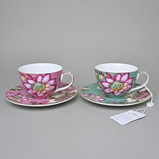 Sada 2 šálků 230 ml a podšálků na čaj, Fleurs, Lamart: Palais Royal