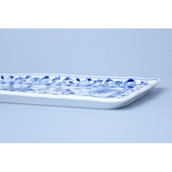 Podnos čtyřhranný 45 x 16 cm, Cibulák, originální z Dubí