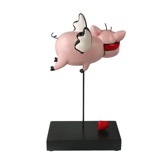 Figurka When Pigs Fly 17 / 9,5 / 29 cm, porcelán, Ed Heck, Goebel