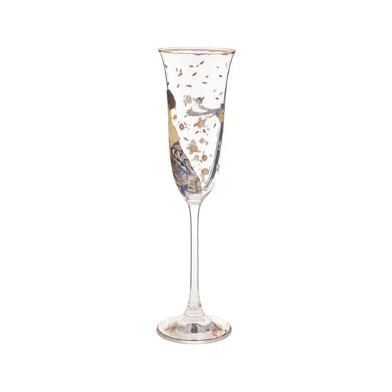 Champagne glass 100 ml Lady with fan, glass, G. Klimt, Goebel