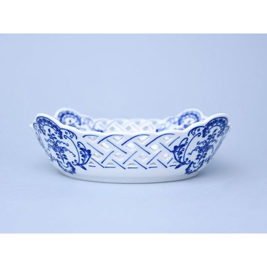 Dish square perforated 21 cm, Original Blue Onion Pattern