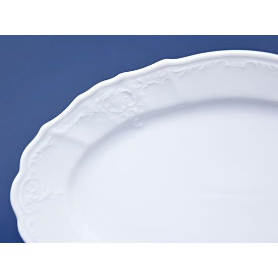 Oval side dish 26 cm, Thun 1794 Carlsbad porcelain, BERNADOTTE white