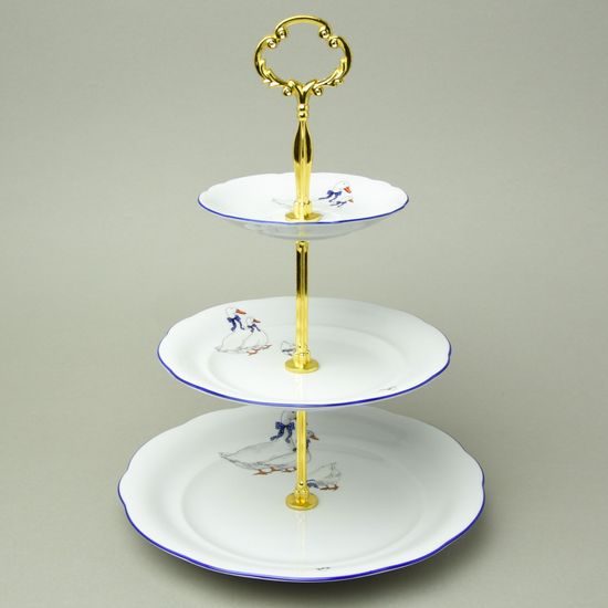 Goose: Cake stand 3 pcs. 34 cm, Mary-Ann, Leander Loučky