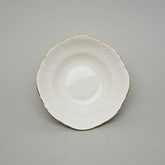 Bowl 16 cm, Thun 1794 Carlsbad porcelain, BERNADOTTE ivory + gold