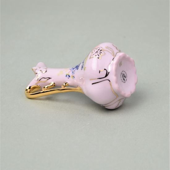 Karafka mini 9 cm, Adélka 419, Růžový porcelán z Chodova