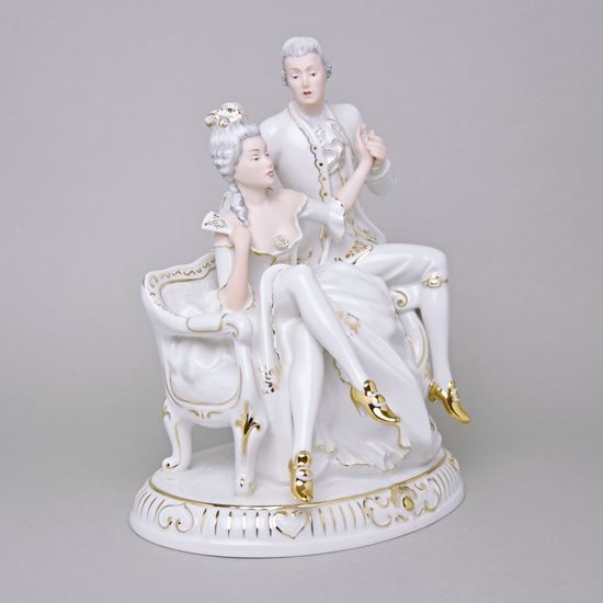 Sofa rococo 22 x 17,5 x 26 cm, Porcelain Figures Duchcov