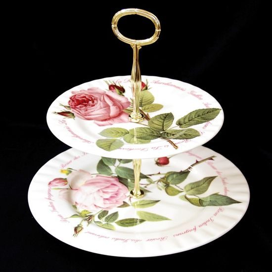 Redoute Rose: Compartment dish 2 pcs., Roy Kirkham China