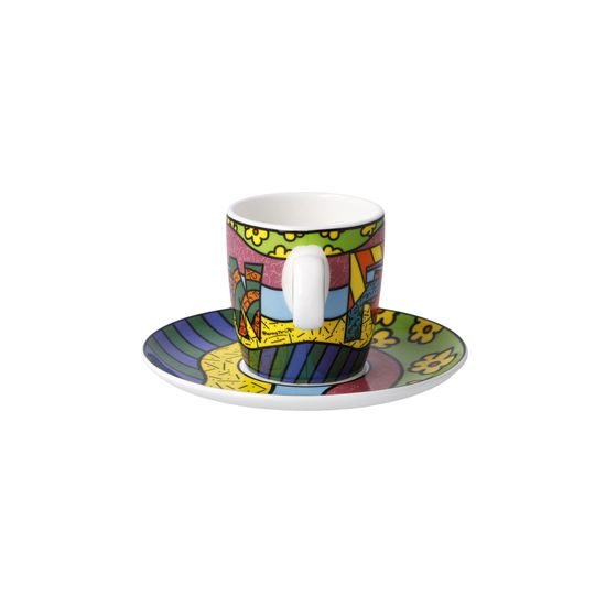 Cup and saucer Romero Britto - Fun, 100 ml / 12 cm, Fine Bone China, Goebel