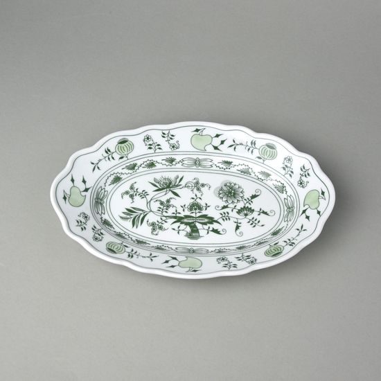 Dish oval 24 cm, Green Onion pattern, Český porcelán a.s.
