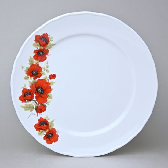 Talíř mělký 26 cm, Vlčí mák, Český porcelán a.s.