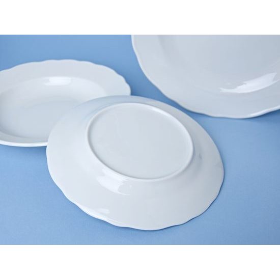 Plate set for 6 persons, 24, 21, 19 cm, White, Cesky porcelan a.s.