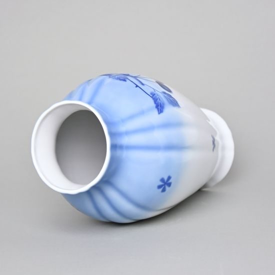 Vase 29,5 cm, Thun 1794 Carlsbad porcelain, BLUE CHERRY