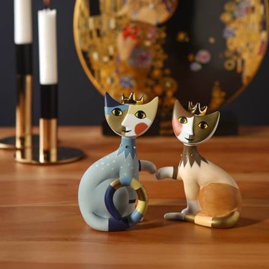 Kočka Gina la principessa, 9 / 5 / 12 cm, biskvitový porcelán, R. Wachtmeister, Goebel