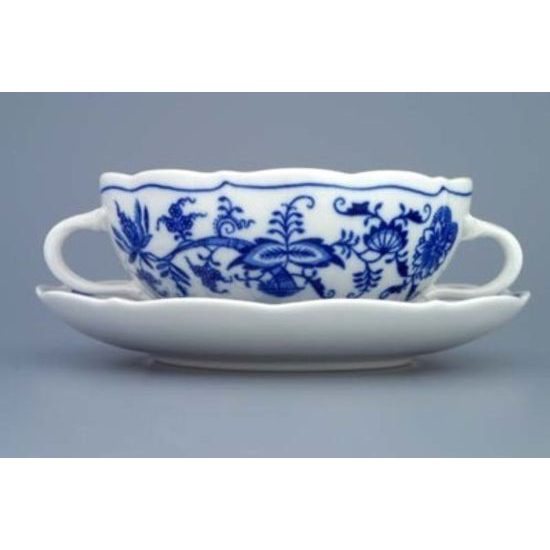 Cup and saucer soup 0,25 l / 17,5 cm, Original Blue Onion Pattern