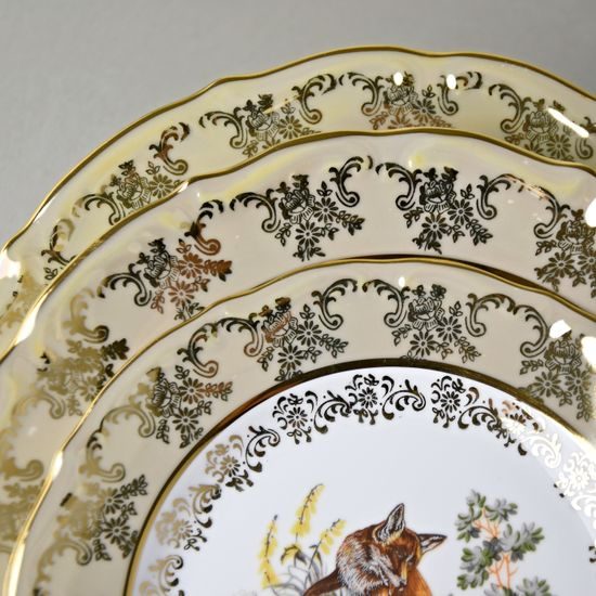 Plate deep 6 pcs., hunting - beige, Carlsbad porcelain
