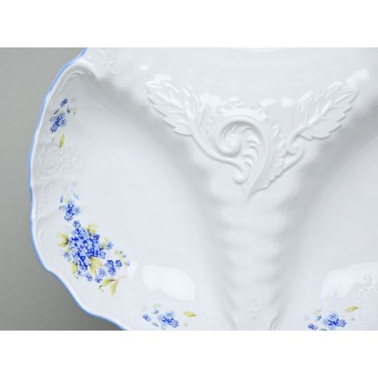 Bowl Cabaret 30 cm, Thun 1794 Carlsbad porcelain, BERNADOTTE Forget-me-not-flower