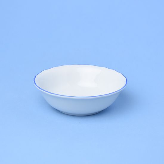 Miska 14 cm, bílý porcelán s modrou linkou, Český porcelán a.s.