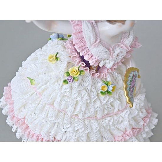 Fanny Elsser, figurka 16 x 11 x 20 cm, Hugo Meisel, Porcelánové figurky Aelteste Volkstedter