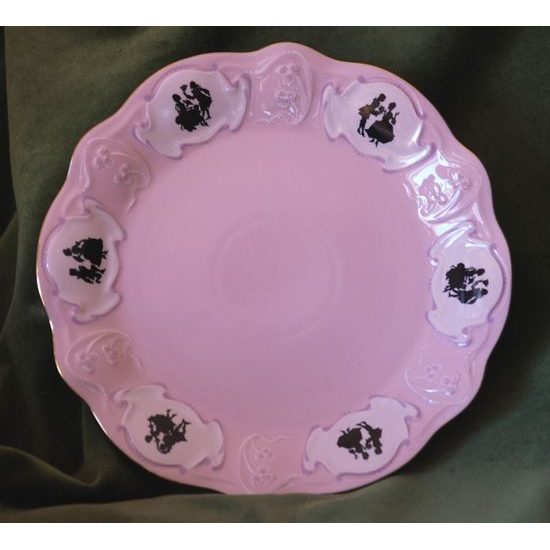 Talíř mělký 25,5 cm, Olga 418, Růžový porcelán z Chodova