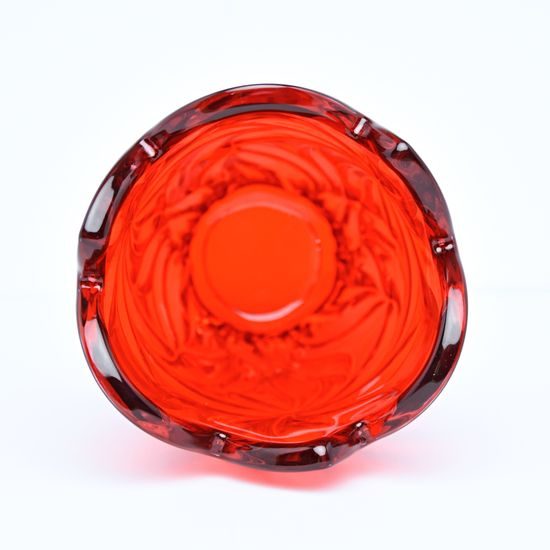 Skleněná váza Flora Red, 28 cm, Aurum Crystal