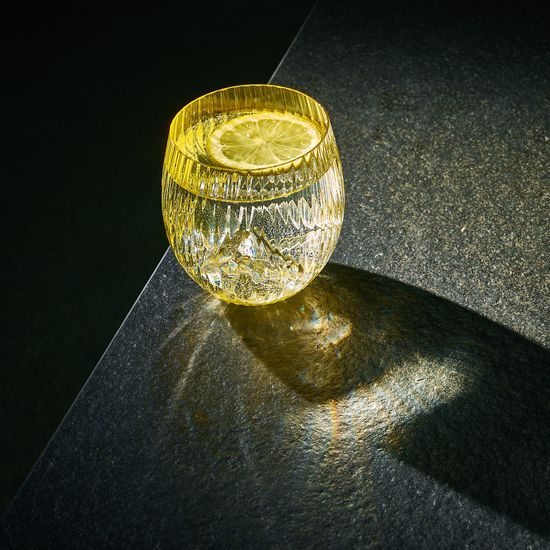 Crystal Glasses Tumbler 520 ml, Set of 6 pcs., Citrine, Kvetna 1794 Glassworks
