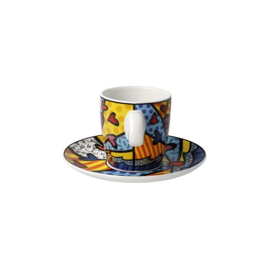 Šálek a podšálek, A new Day, 100 ml / 12 cm, jemný kostní porcelán, R. Britto, Goebel