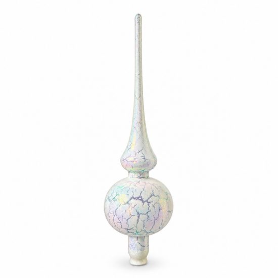 Christmas Glass Tree Topper, 27 cm, RAINBOW, Czech Glass christmas decorations