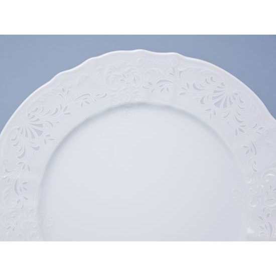 Frost no line: Dinner plate 27 cm, Thun 1794 Carlsbad porcelain, BERNADOTTE
