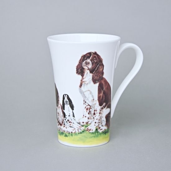 Psí kolekce - Anglický špringršpaněl: Hrnek Emily 400 ml, anglický kostní porcelán Roy Kirkham