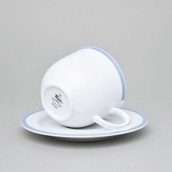 Tea cup and saucer 230 ml, Thun 1794 Carlsbad porcelain, OPAL 80136