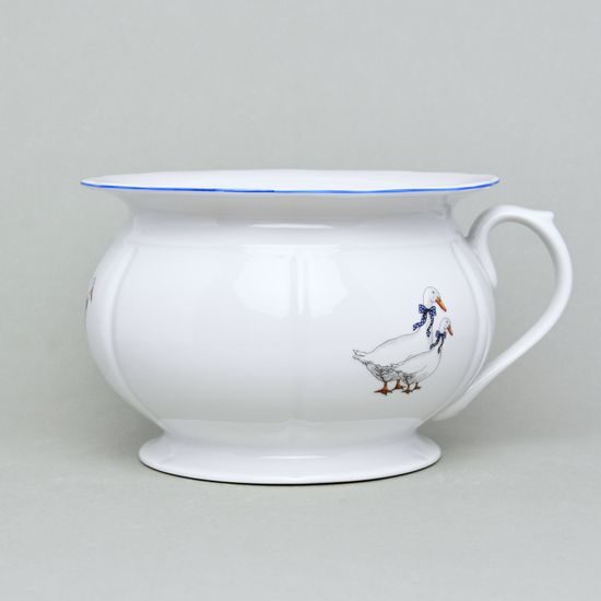 Nočník pr. 21; v. 13,5 cm, husy, Český porcelán a.s.