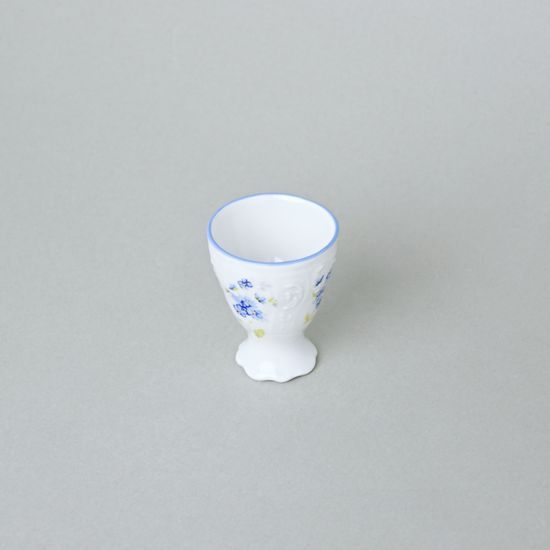 Egg cup, Thun 1794 Carlsbad porcelain, BERNADOTTE Forget-me-not-flower