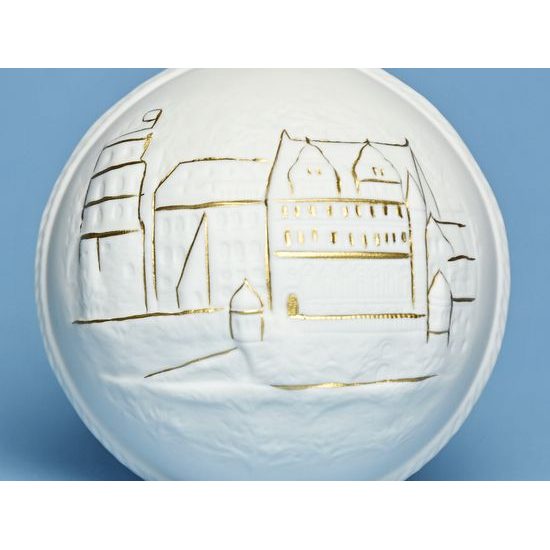 Vánoční ozdoba koule - Heidelberg, 7,5 cm, Unterweissbacher, porcelán Seltmann