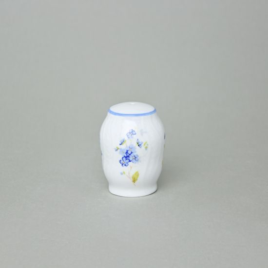 Pepper shaker, Thun 1794 Carlsbad porcelain, BERNADOTTE Forget-me-not-flower