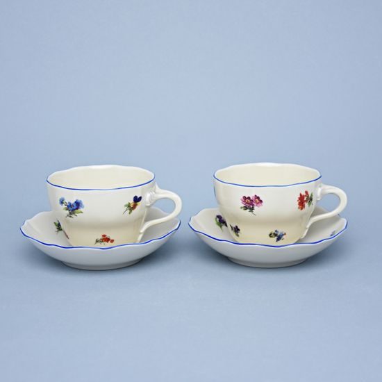 Cup and saucer B coffee 0,20 l, 2 pcs., Gift box, Hazenka IVORY, Cesky porcelan a.s.