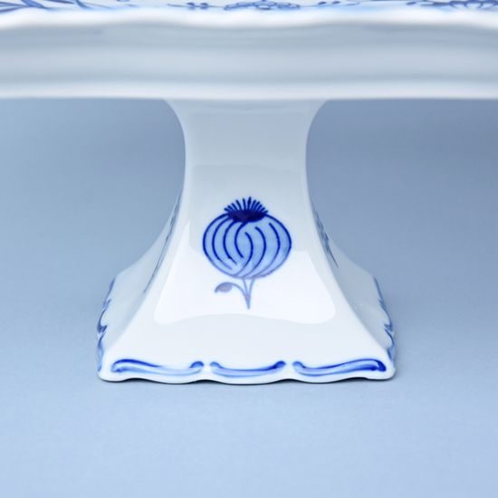 Platter Aida 30 x 25 cm on stand, Original Blue Onion Pattern