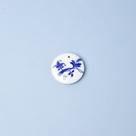 Vánoční dekorace - placatá koulička 5 cm, Cibulák, originální z Dubí