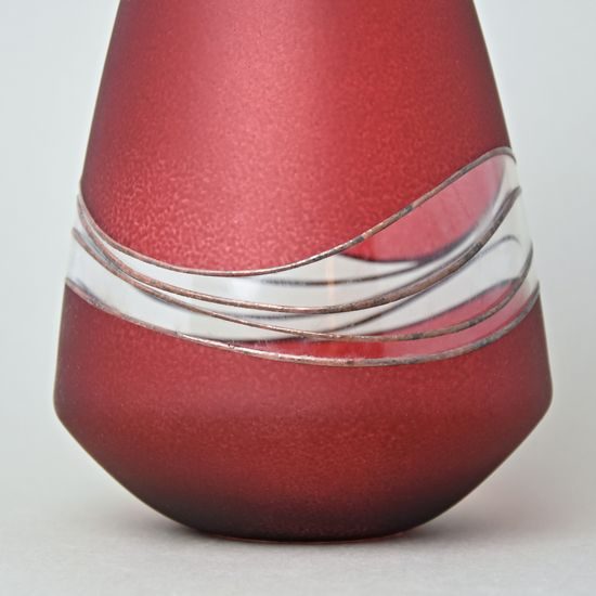 Studio Miracle: Vase - Red, 22,5 cm, Hand-decorated by Vlasta Voborníková