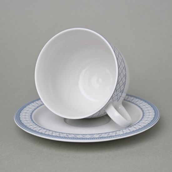 Cup tea / coffee tall 230 ml and saucer 15,5 cm, Thun 1794, OPAL 80144