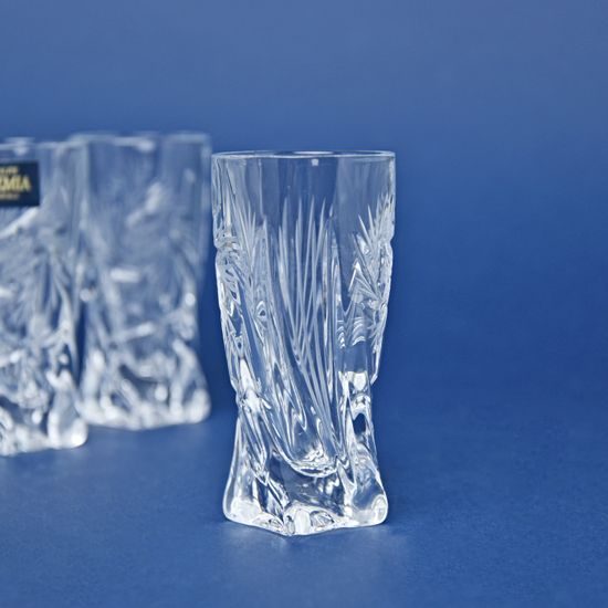 Quadro - Pinwheel, Set of 6x liqueur glass 50 ml, 8 cm, Crystalite Bohemia